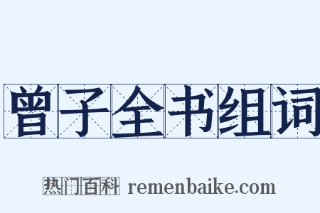 曾子全书组词是什么意思的图片